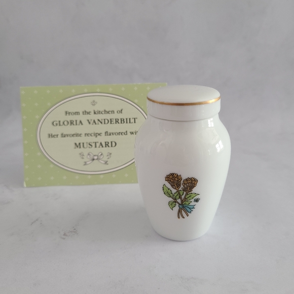 Vintage Franklin Mint Spice Jar - Gloria Concepts Inc - 1985- Mustard - Picture 3 of 5